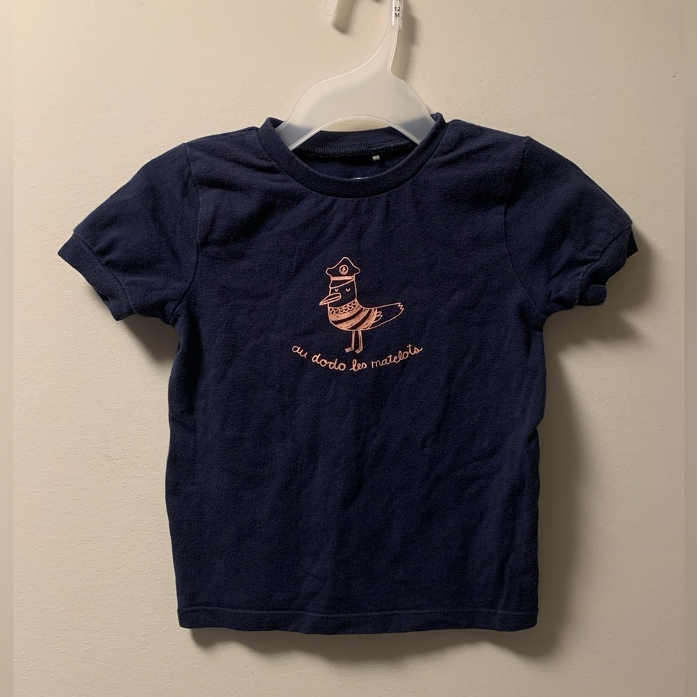 4/30$ Tag funny navy blue t-shirt 12months